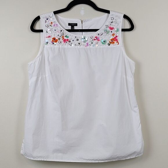 Talbot's Sleeveless Beaded and Sequined Embellished Top - Picture 1 of 12